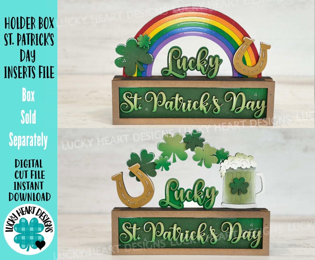 Holder Box St. Patrick's Day Insert File SVG, Inserts ONLY, Box Sold ...