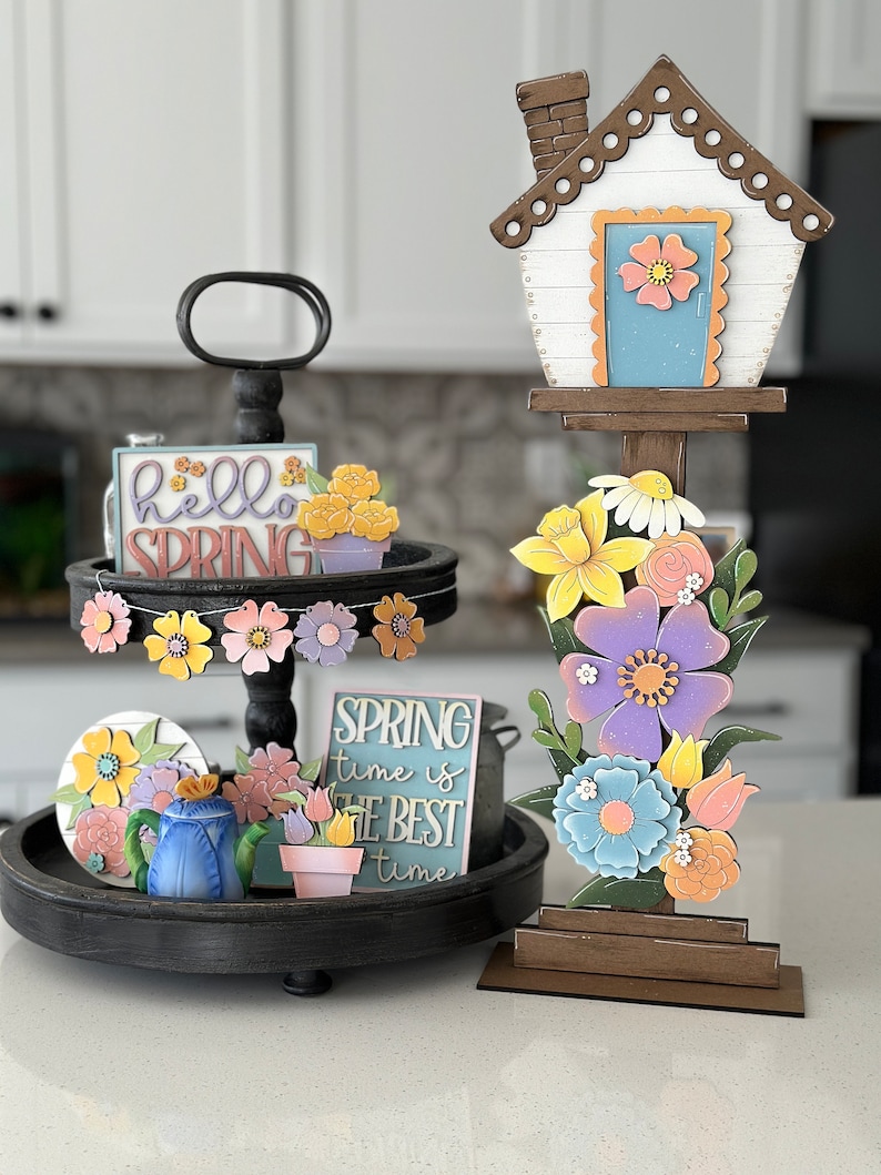 Spring House Svg Birdhouse Interchangeable File SVG, Glowforge, Seasonal, Holiday Shapes ...