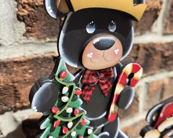 クマのクリスマススタンディングセットファイルSVG、エルフ、セーター