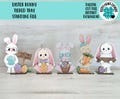 Easter Bunny Tiered Tray Standing File SVG, Glowforge, Egg, Carrot, Nerdy, Egg Hunt, LuckyHeartDesignsCo