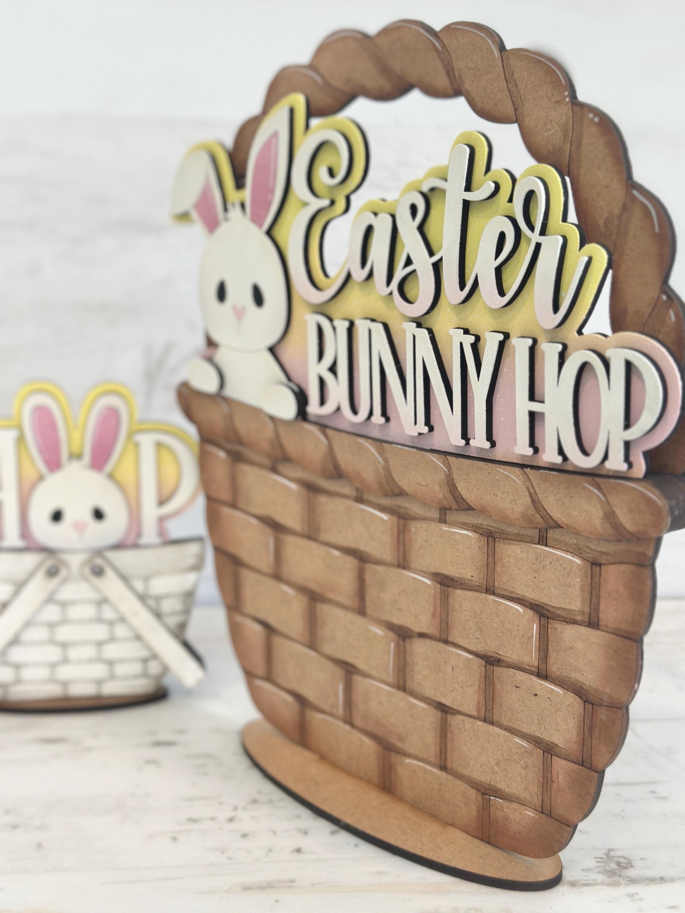 Easter Bunny Hop for the Flower Basket Interchangeable File SVG, TINY ...