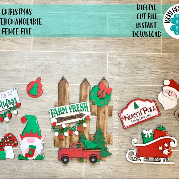 Christmas Tree Fence Etsy