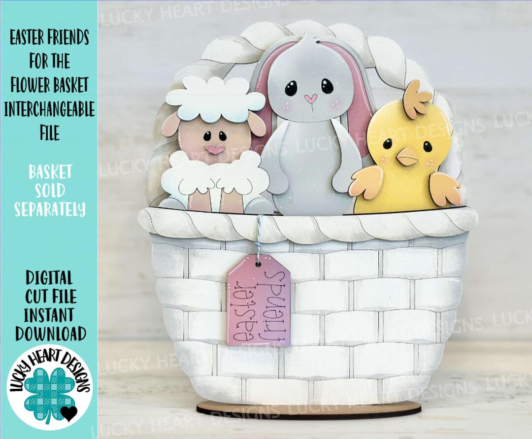 Easter Friends for the Flower Basket Interchangeable File SVG ...