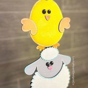 Chick Lamb Bunny Standing Easter File SVG, Glowforge ...