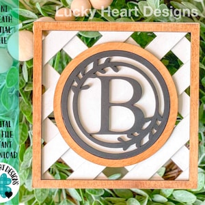 Arquivo inicial da guirlanda SVG, inserções intercambiáveis, Glowforge Laser, LuckyHeartDesignsCo