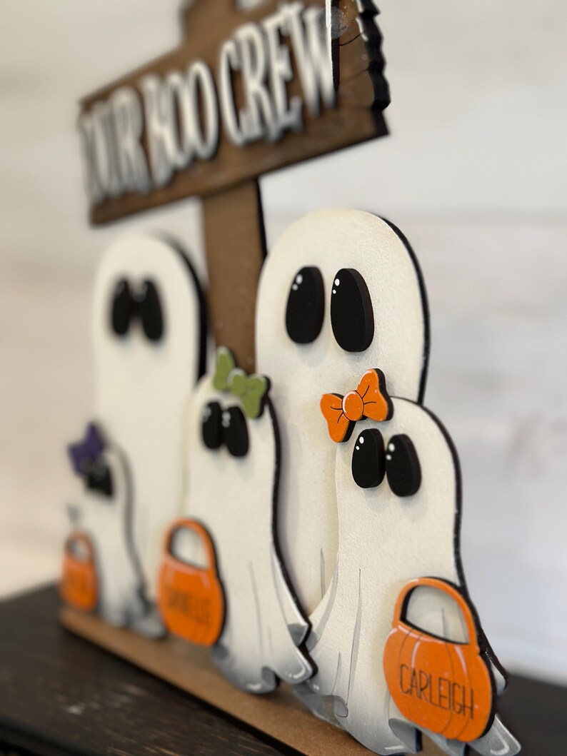 Our Boo Crew Family Ghost Standing File SVG, Halloween, Trick or Treat ...