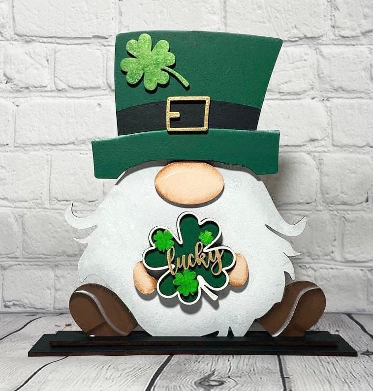 Standing Interchangeable Gnome File SVG Glowforge Home Sign - Etsy