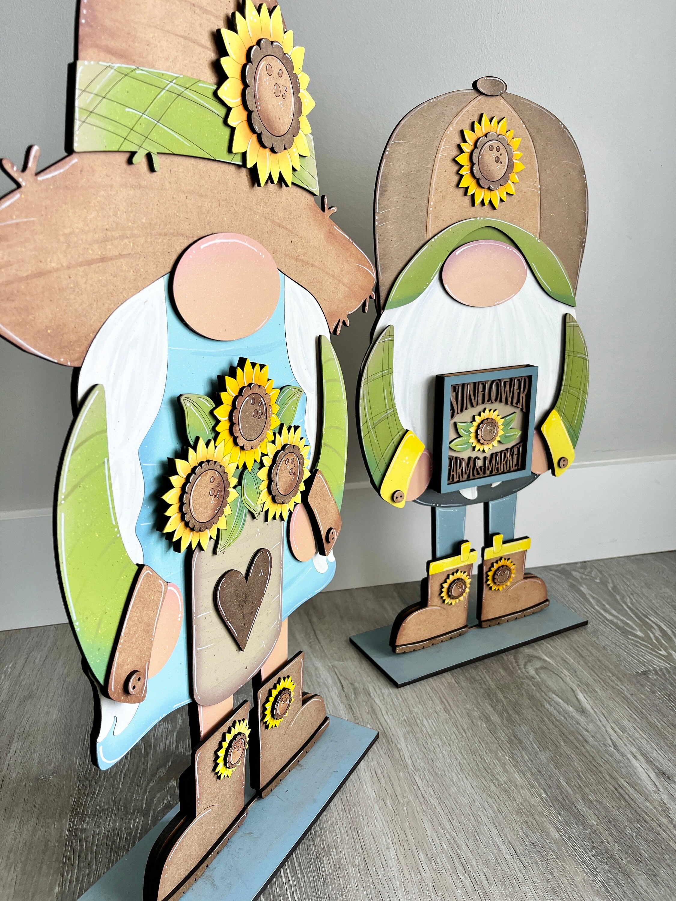 Sunflower Tall Porch Interchangeable Leaning Sign Gnome File SVG ...