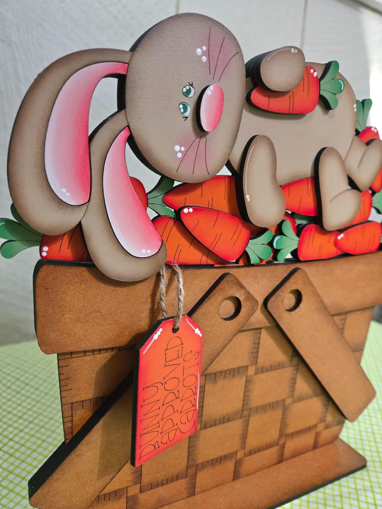 Floppy Easter Bunny Carrots for the Flower Basket Interchangeable File ...