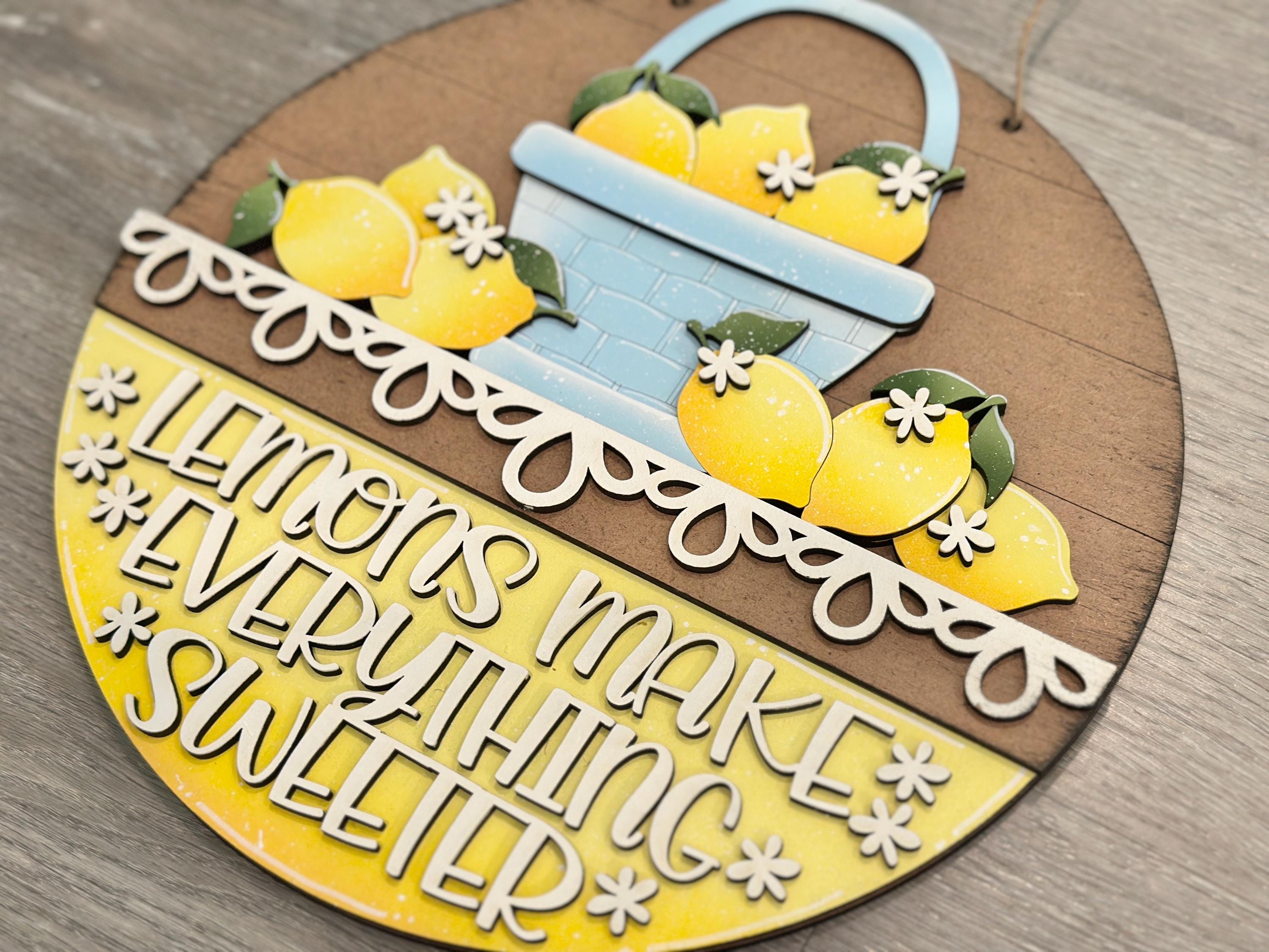 Lemon Holiday Door Sign Interchangeable File, SVG, Lemonade, Summer ...
