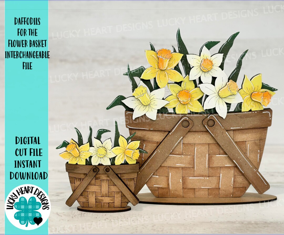 Daffodil for the Flower Basket Interchangeable File SVG, Floral ...