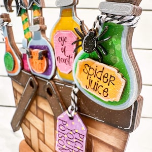 Potion Witch For The Flower Basket Interchangeable File SVG, Halloween, Fall Tiered Tray, Glowforge, LuckyHeartDesignsCo image 4