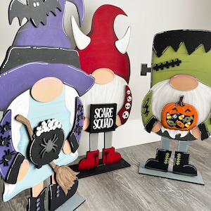 Halloween Tall Porch Interchangeable Leaning Sign Gnome File SVG ...