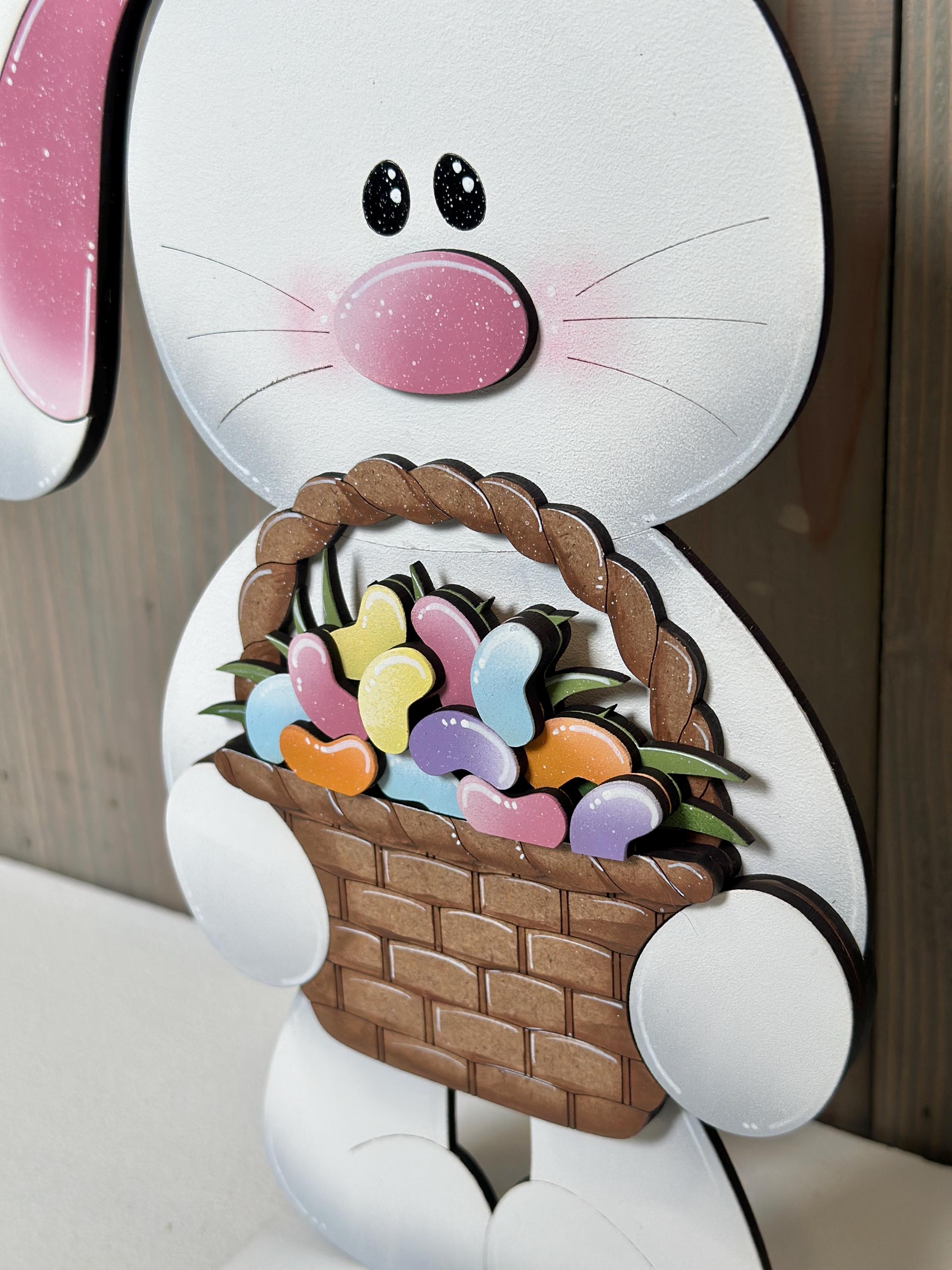 Floppy Easter Bunny Standing Flower Basket Interchangeable File SVG ...