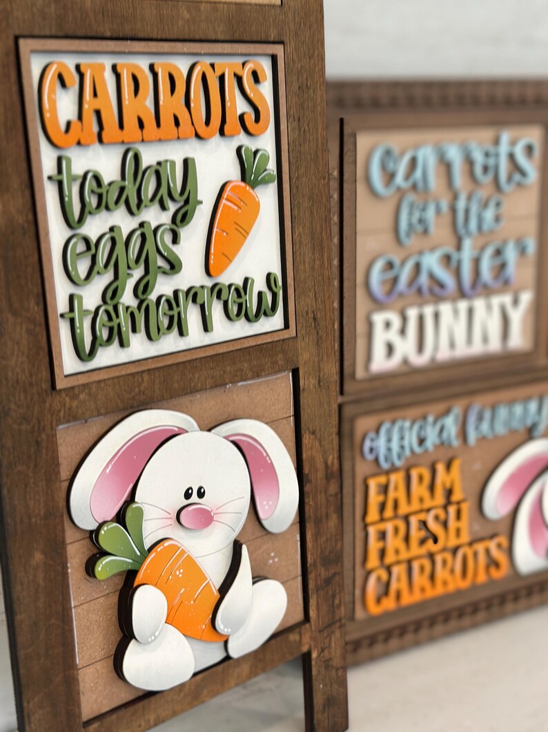Floppy Easter Bunny Interchangeable Leaning Sign File SVG, Glowforge ...
