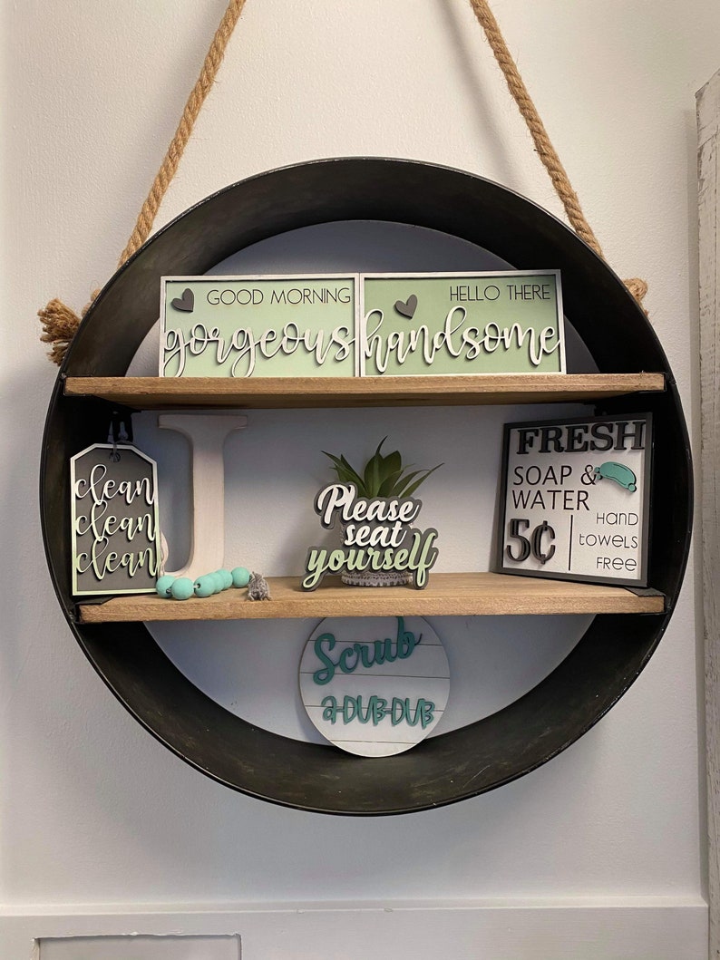 Bathroom Tiered Tray File SVG Tier Tray Etsy