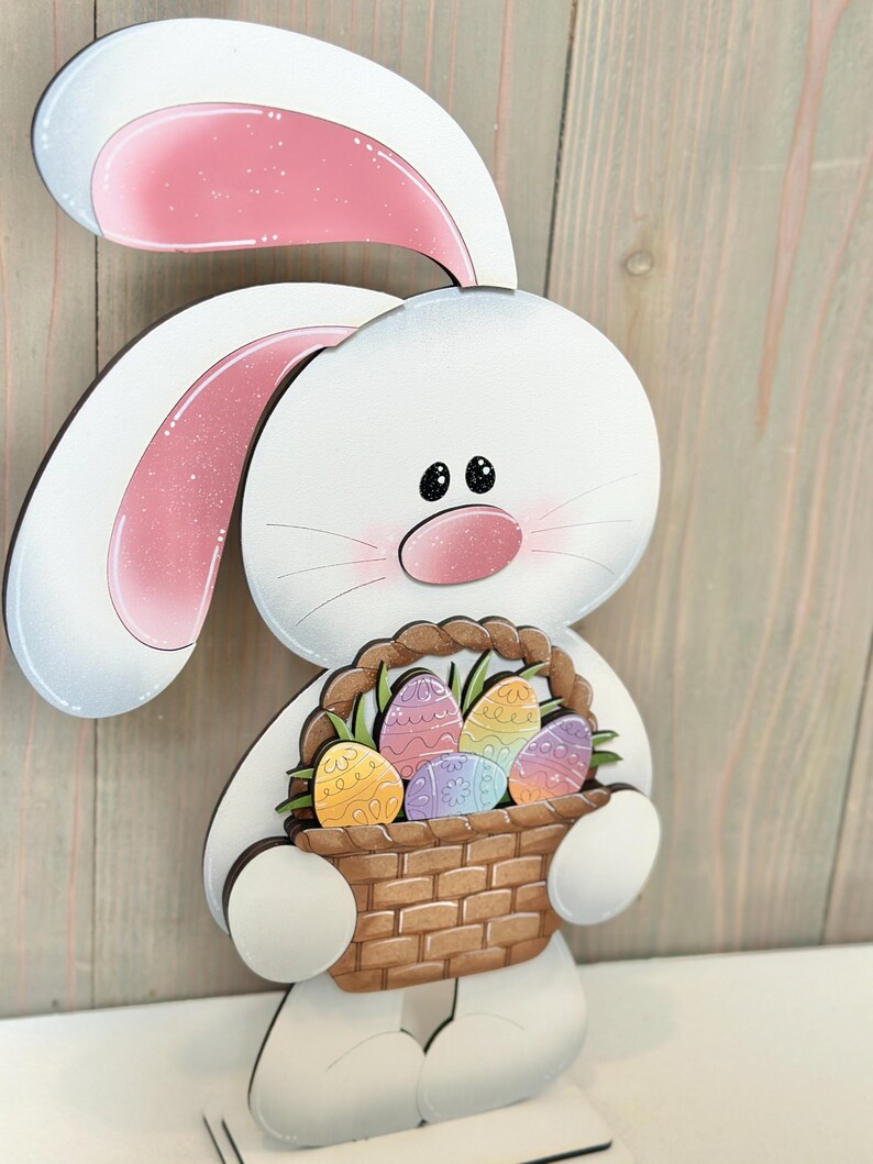 Floppy Easter Bunny Standing Flower Basket Interchangeable File SVG ...
