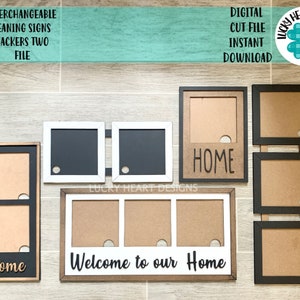 Austauschbares lehnendes Zeichen Unterstützer zwei Datei SVG, Glowforge, LuckyHeartDesignsCo Base