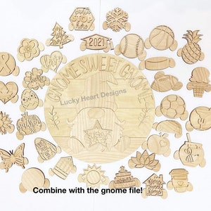 Extra Shapes for 15" Shiplap Interchangeable Gnome File SVG, Glowforge ...