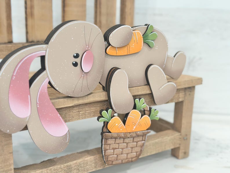 Floppy Easter Bunny Shelf Hanger Standing Sign File SVG, HANGING ...