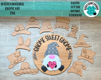 Interchangeable Gnome Shiplap Sign - Scandinavian Gnome Arms Shapes ...