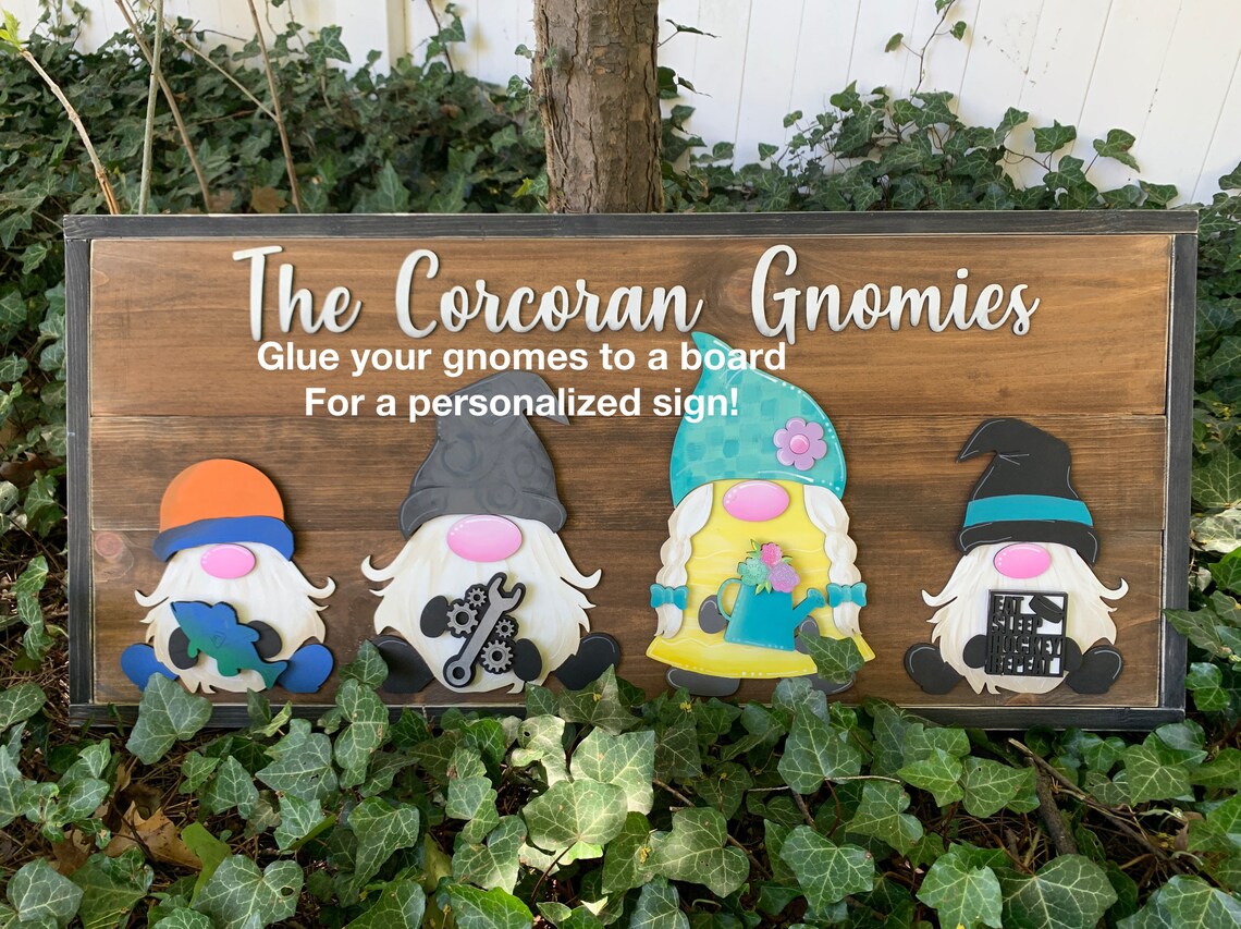 Download Interchangeable Gnome Family Bundle File SVG Glowforge | Etsy