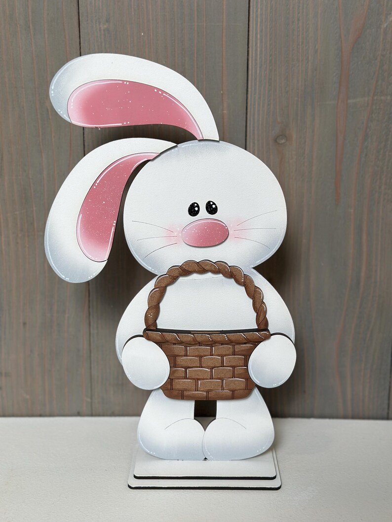 Floppy Easter Bunny Standing Flower Basket Interchangeable File SVG ...