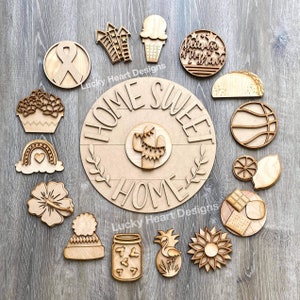 Download Interchangeable Home Sweet Home Sign Door Hanger File SVG ...