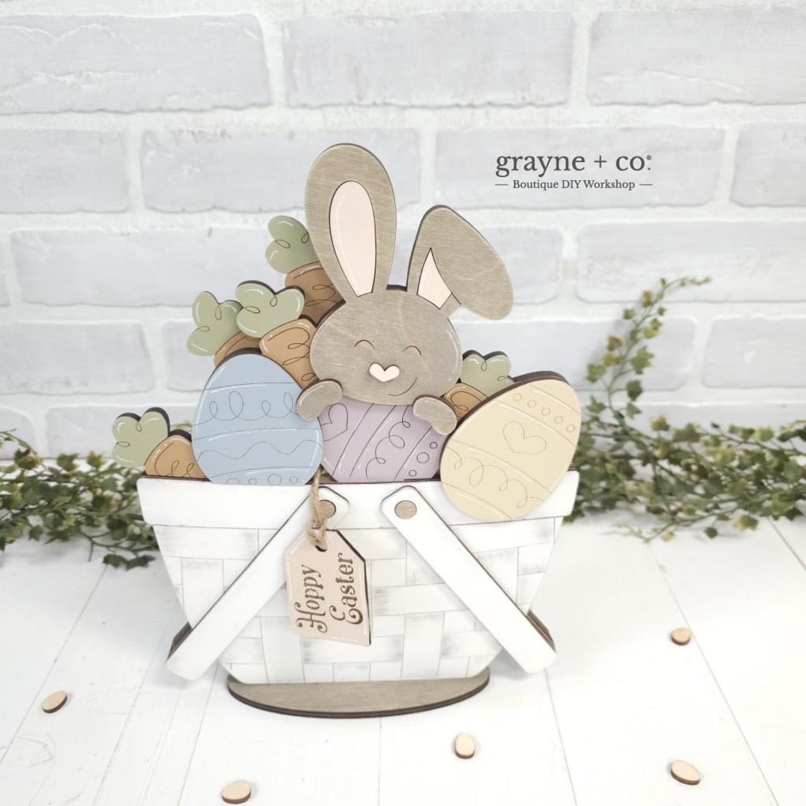 Easter Bunny for the Flower Basket Interchangeable File SVG, Easter Egg ...