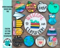 Interchangeable School Sign, SVG FILE glowforge door hanger