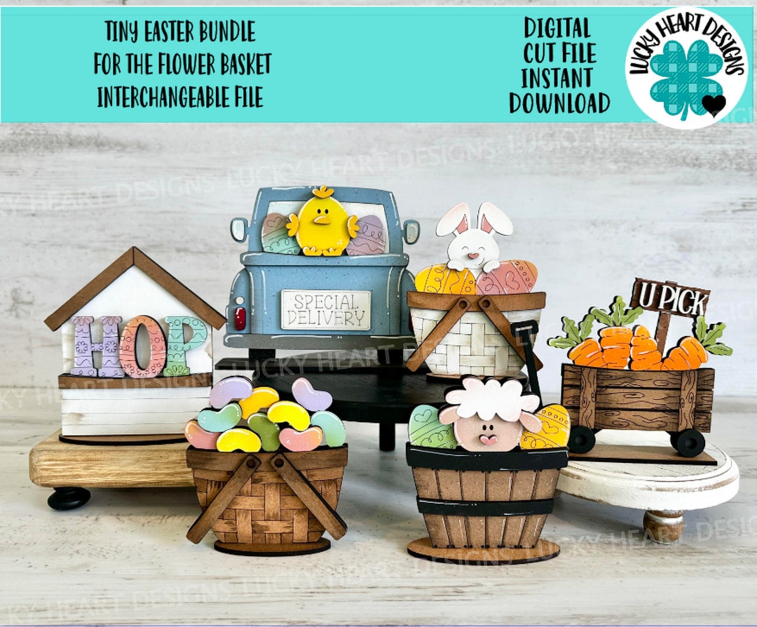 TINY Easter Bundle for the Flower Basket Interchangeable File SVG ...