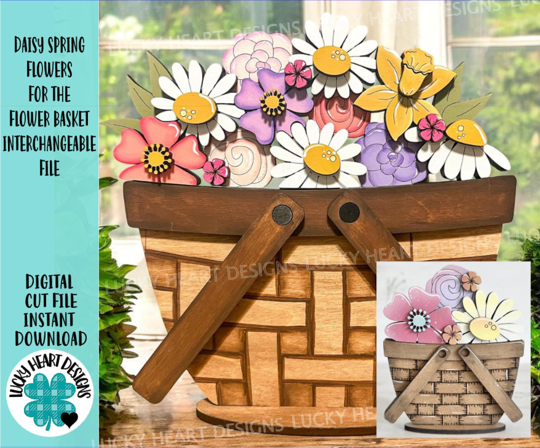 Daisy Spring Flowers for the Flower Basket Interchangeable File