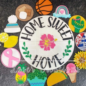 Download Interchangeable Home Sweet Home Sign Door Hanger File SVG ...