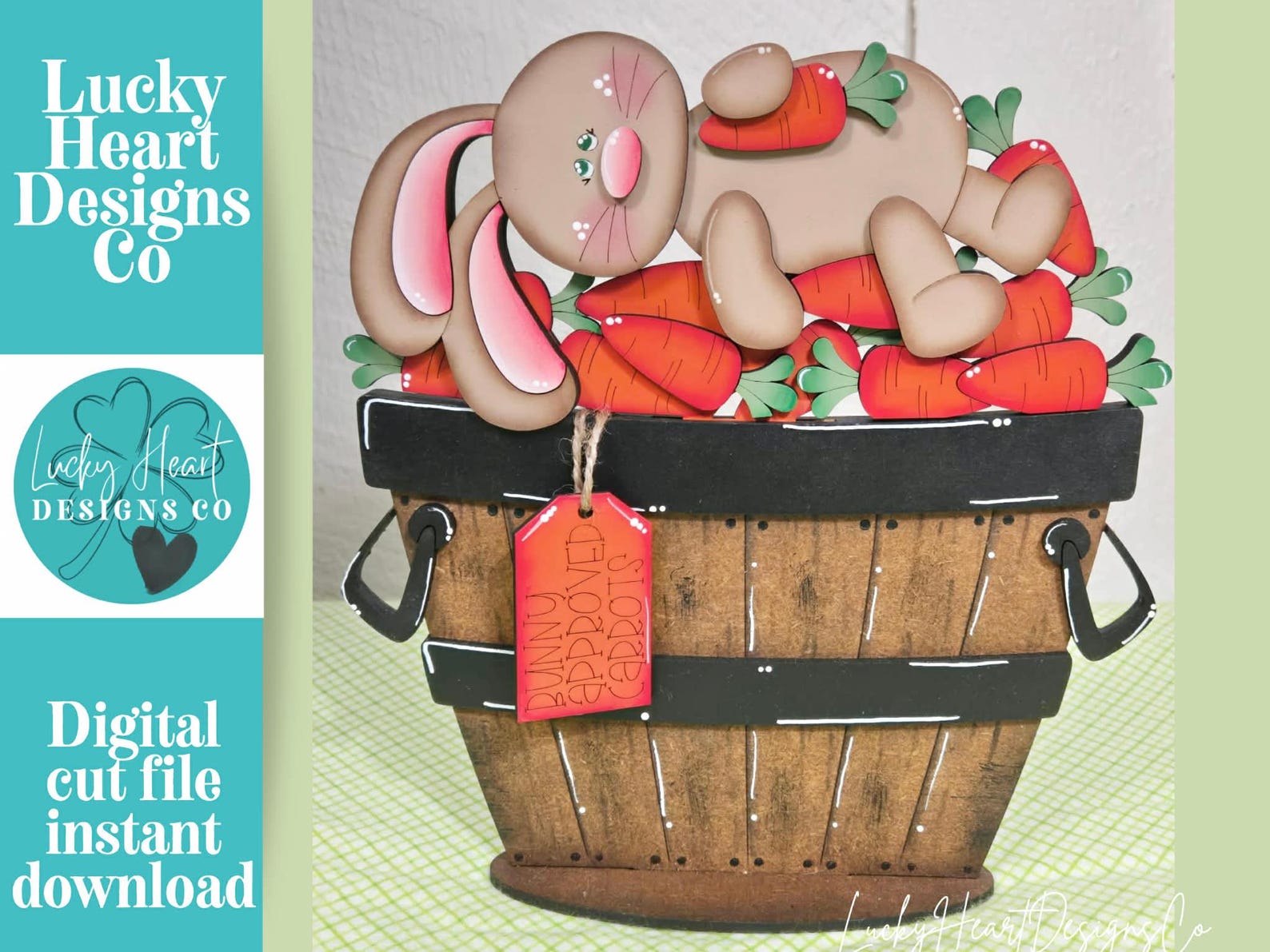 Floppy Easter Bunny Carrots for the Flower Basket Interchangeable File ...
