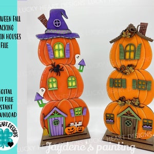 Halloween Stacking Pumpkin File SVG, Glowforge, LuckyHeartDesignsCO