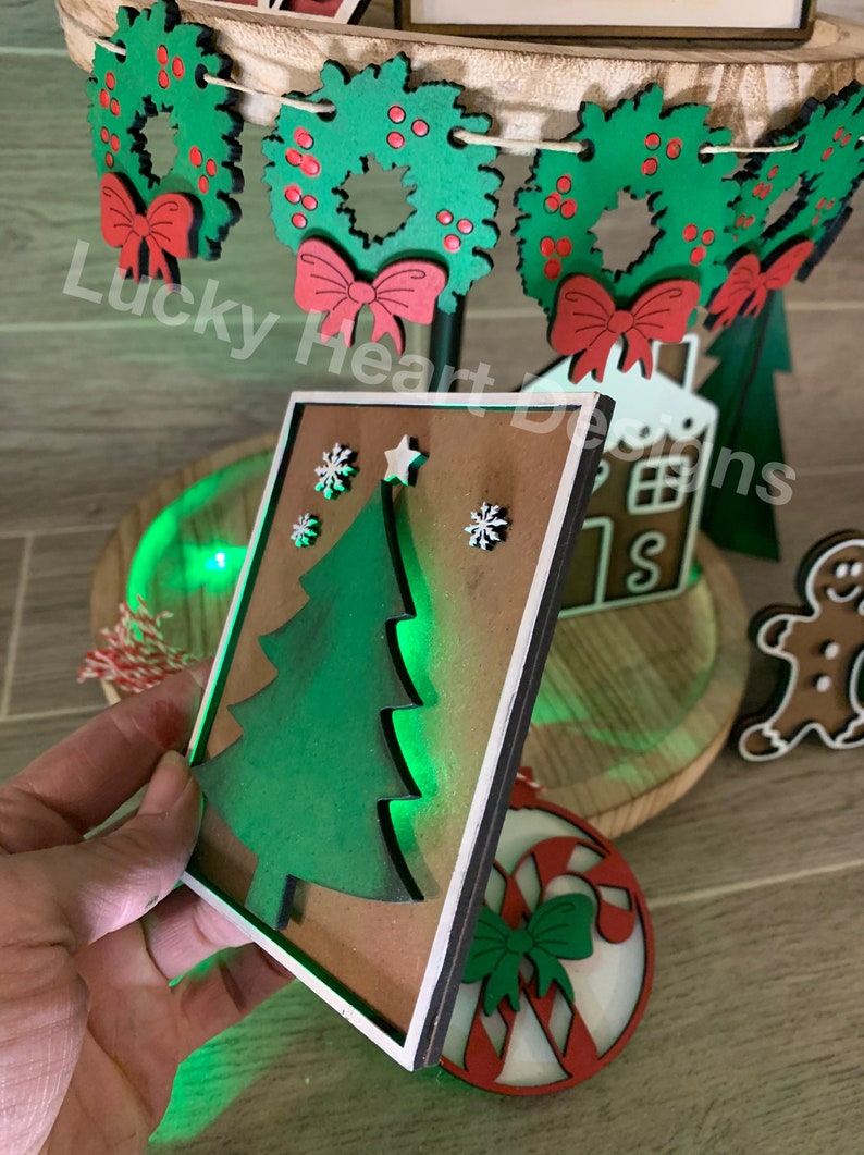Download Christmas Tiered Tray File SVG Glowforge Santa Tier Tray ...
