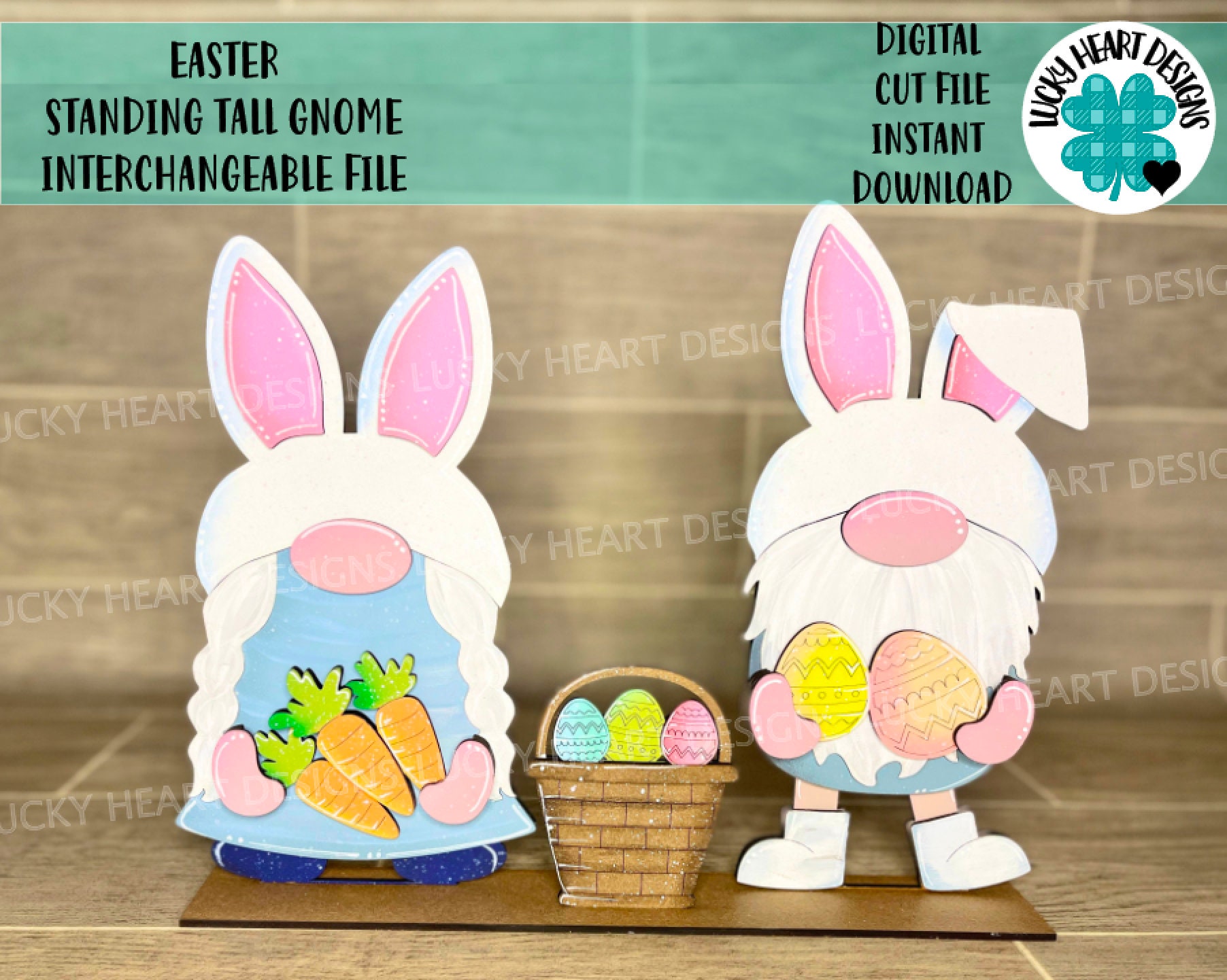 Easter Standing Tall Gnome Interchangeable File SVG, (add On-gnomes ...