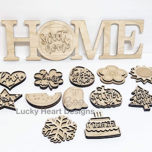 Wymienny plik Home Sweet Home Standing SVG, znak Glowforge