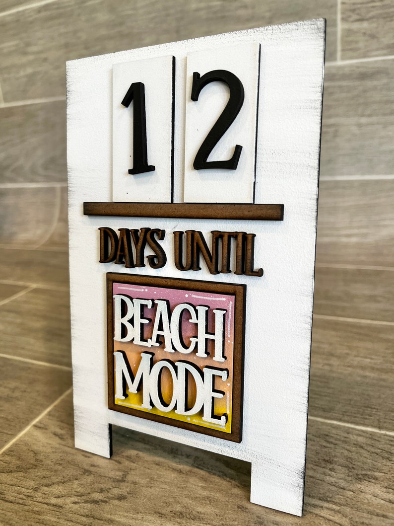 MINI Countdown Sandwich Board Interchangeable Leaning Sign File SVG, easel sign Tiered Tray Glowforge, LuckyHeartDesignsCo base image 6