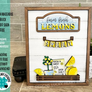 Interchangeable Truck Insert Sign File SVG, Glowforge, LuckyHeartDesignsCo