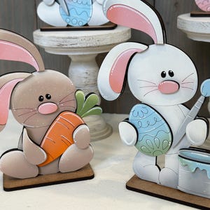 Floppy Easter Bunny Standing File SVG, Glowforge, Tiered Tray, Egg ...