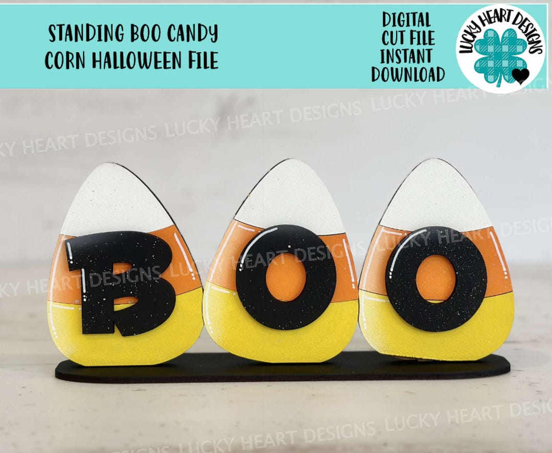 Standing Boo Candy Corn Halloween File SVG, Pumpkin, Witch, Trick or ...