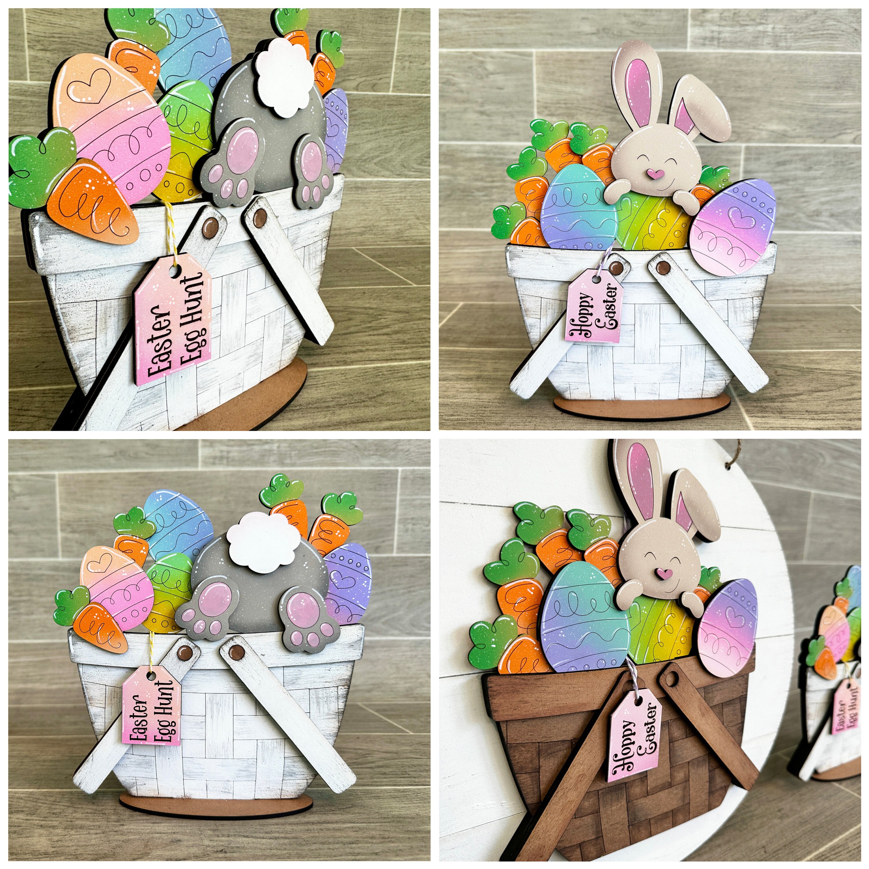 Easter Bunny for the Flower Basket Interchangeable File SVG, Easter Egg ...