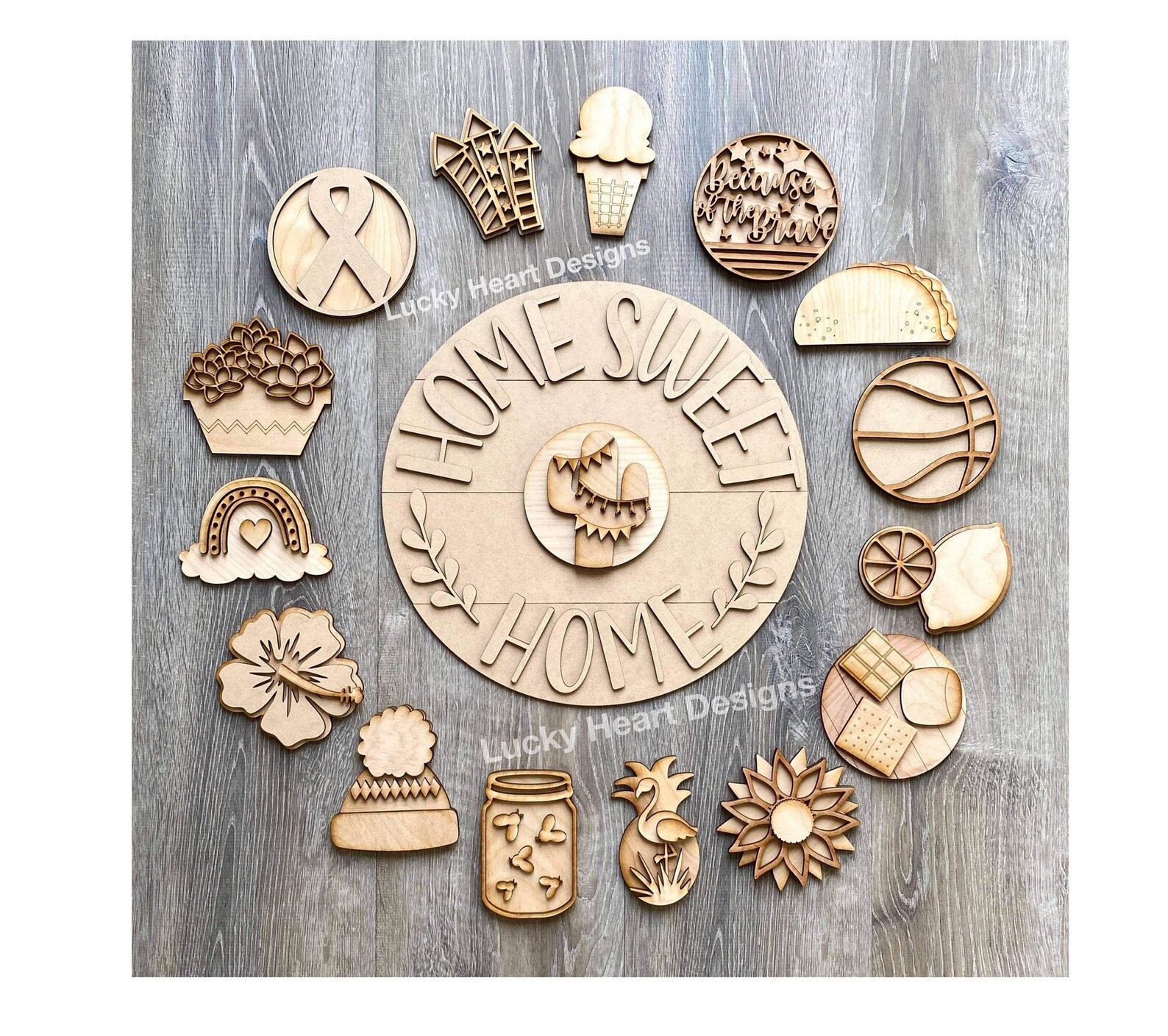 Download Interchangeable Home Sweet Home Sign Door Hanger File SVG ...