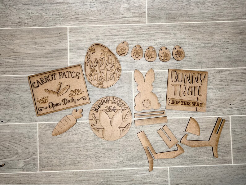 Download Easter Tiered Tray File SVG Bunny Tier Tray Glowforge | Etsy