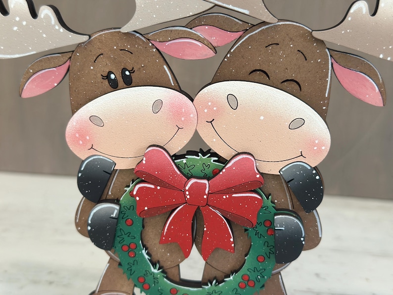 Moose Riders Svg Moose Wreath Hugs Standing Sign File SVG, Elf Reindeer Santa, Sweater ...