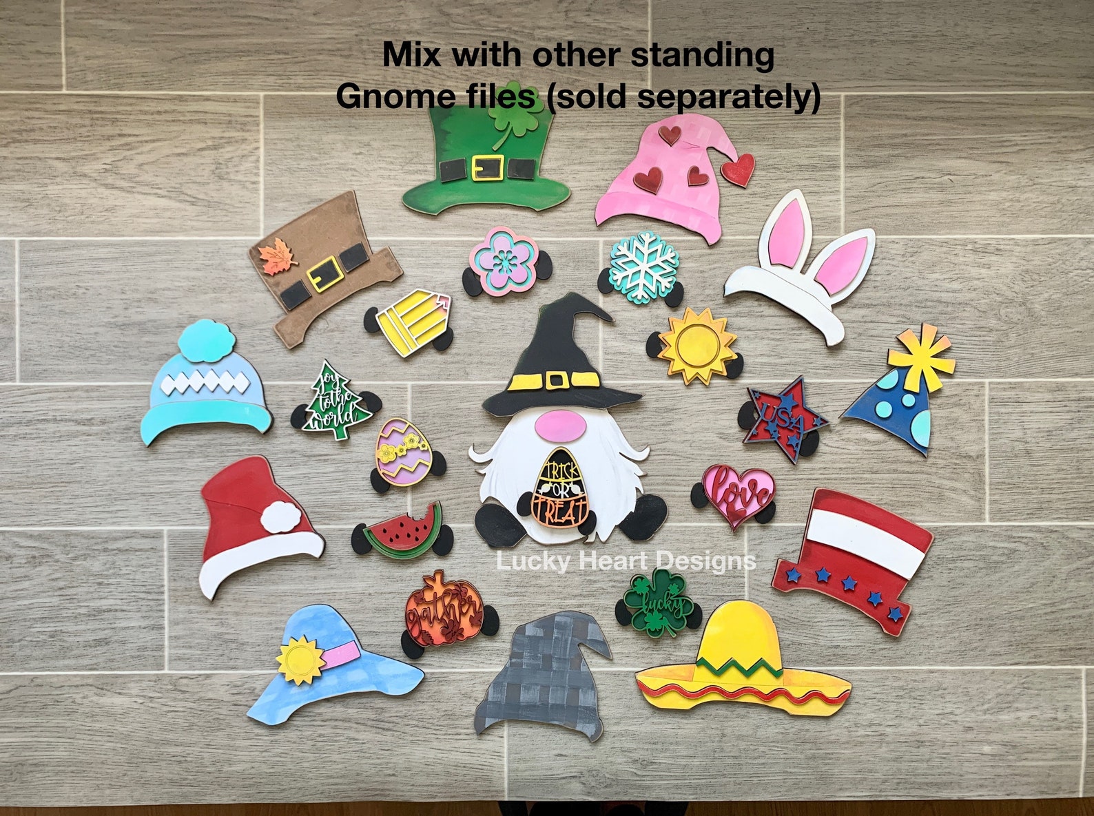 Download Interchangeable Gnome Family Bundle File SVG Glowforge | Etsy