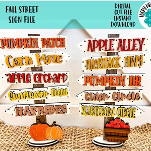 Pumpkin Patch Fall Street Sign File SVG, Glowforge Summer, Pumpkin, LuckyHeartDesignsCo