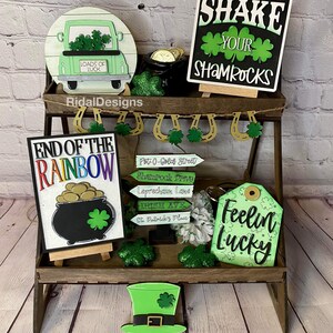 St. Patrick's Day Tiered Tray File SVG, Lucky Tier Trayglowforge ...