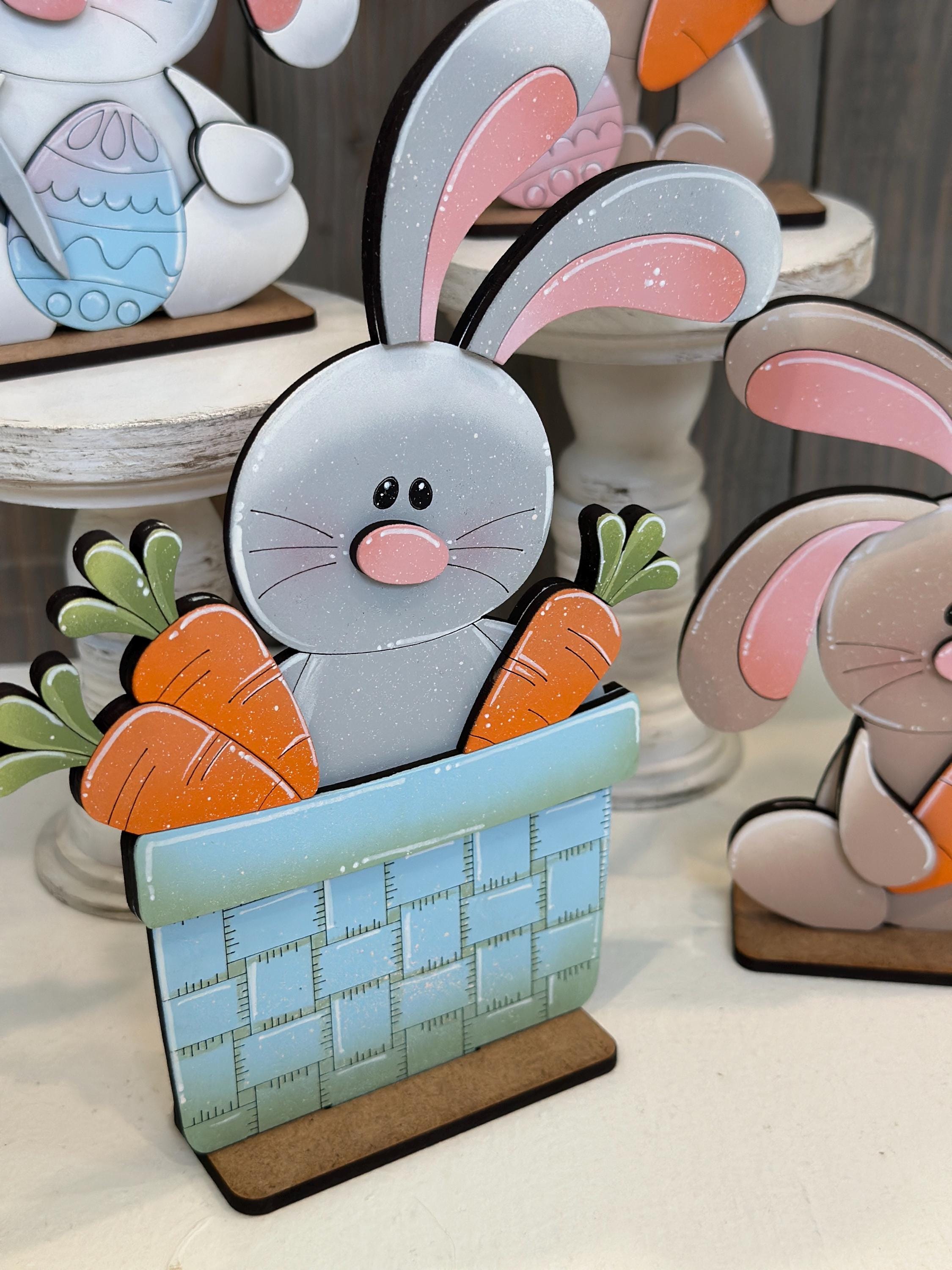 Floppy Easter Bunny Standing File SVG, Glowforge, Tiered Tray, Egg ...